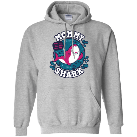 Sweatshirts Sport Grey / S Shark Family trazo - Mommy Pullover Hoodie