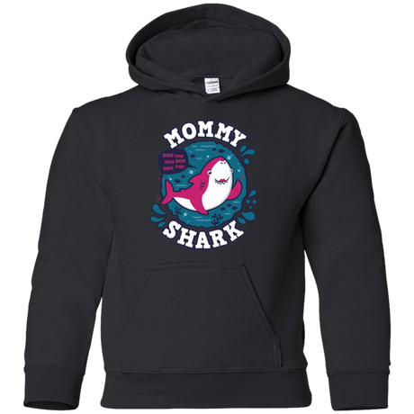 Sweatshirts Black / YS Shark Family trazo - Mommy Youth Hoodie