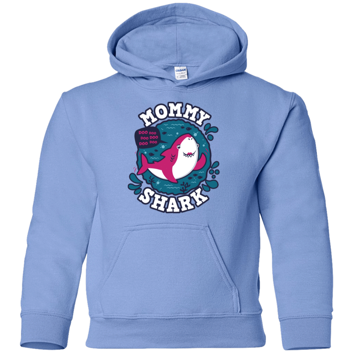 Sweatshirts Carolina Blue / YS Shark Family trazo - Mommy Youth Hoodie