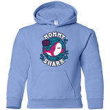 Sweatshirts Carolina Blue / YS Shark Family trazo - Mommy Youth Hoodie