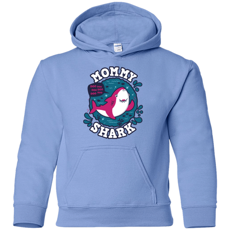 Sweatshirts Carolina Blue / YS Shark Family trazo - Mommy Youth Hoodie