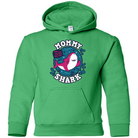 Sweatshirts Irish Green / YS Shark Family trazo - Mommy Youth Hoodie