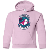 Sweatshirts Light Pink / YS Shark Family trazo - Mommy Youth Hoodie