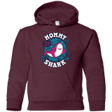 Sweatshirts Maroon / YS Shark Family trazo - Mommy Youth Hoodie