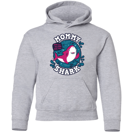 Sweatshirts Sport Grey / YS Shark Family trazo - Mommy Youth Hoodie
