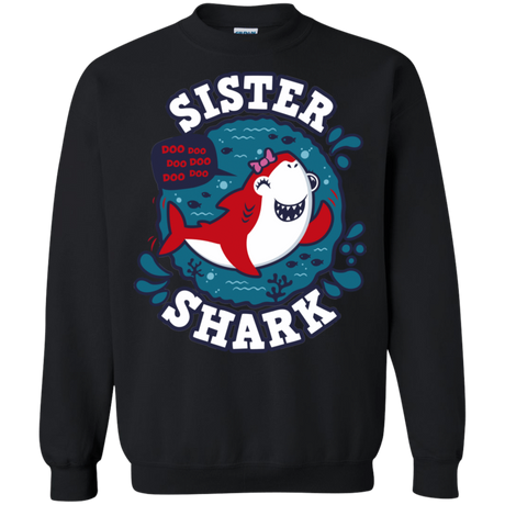 Sweatshirts Black / S Shark Family trazo - Sister Crewneck Sweatshirt