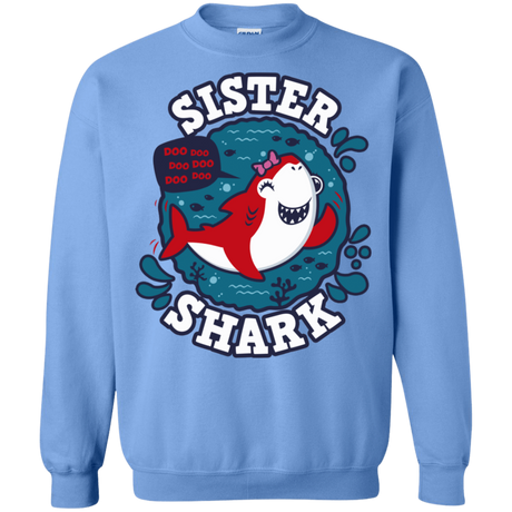 Sweatshirts Carolina Blue / S Shark Family trazo - Sister Crewneck Sweatshirt