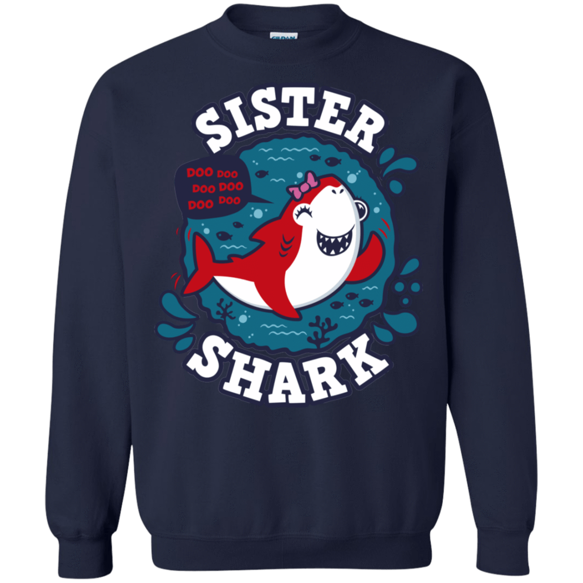 Sweatshirts Navy / S Shark Family trazo - Sister Crewneck Sweatshirt