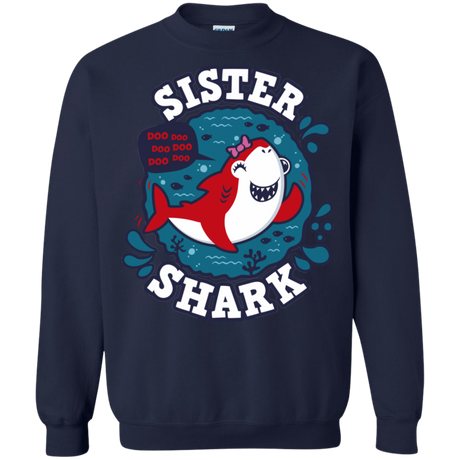 Sweatshirts Navy / S Shark Family trazo - Sister Crewneck Sweatshirt