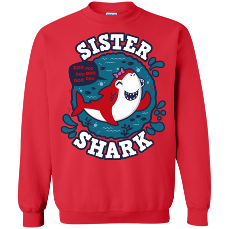 Sweatshirts Red / S Shark Family trazo - Sister Crewneck Sweatshirt