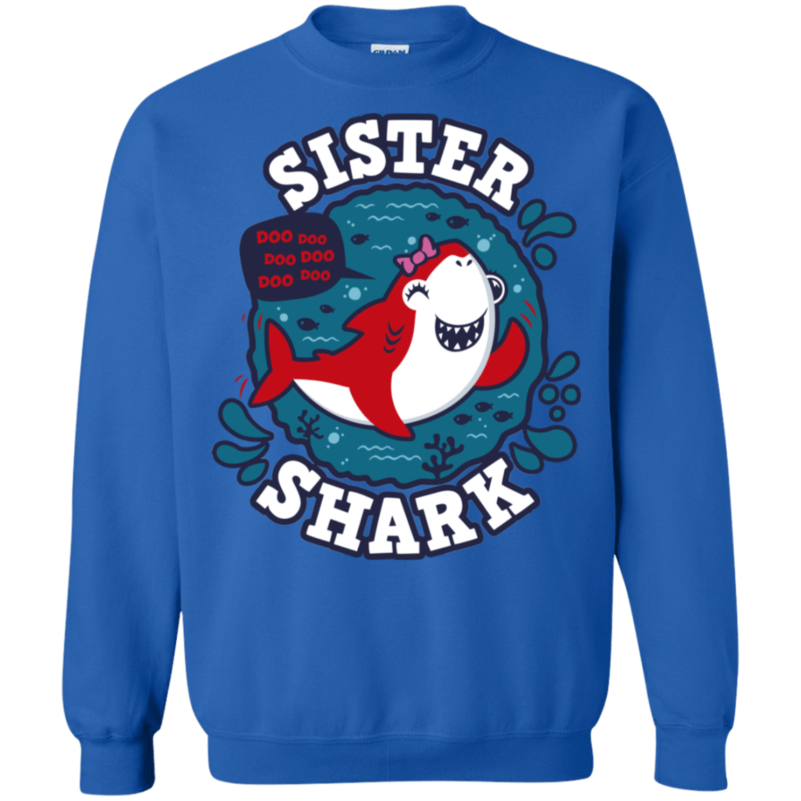 Sweatshirts Royal / S Shark Family trazo - Sister Crewneck Sweatshirt