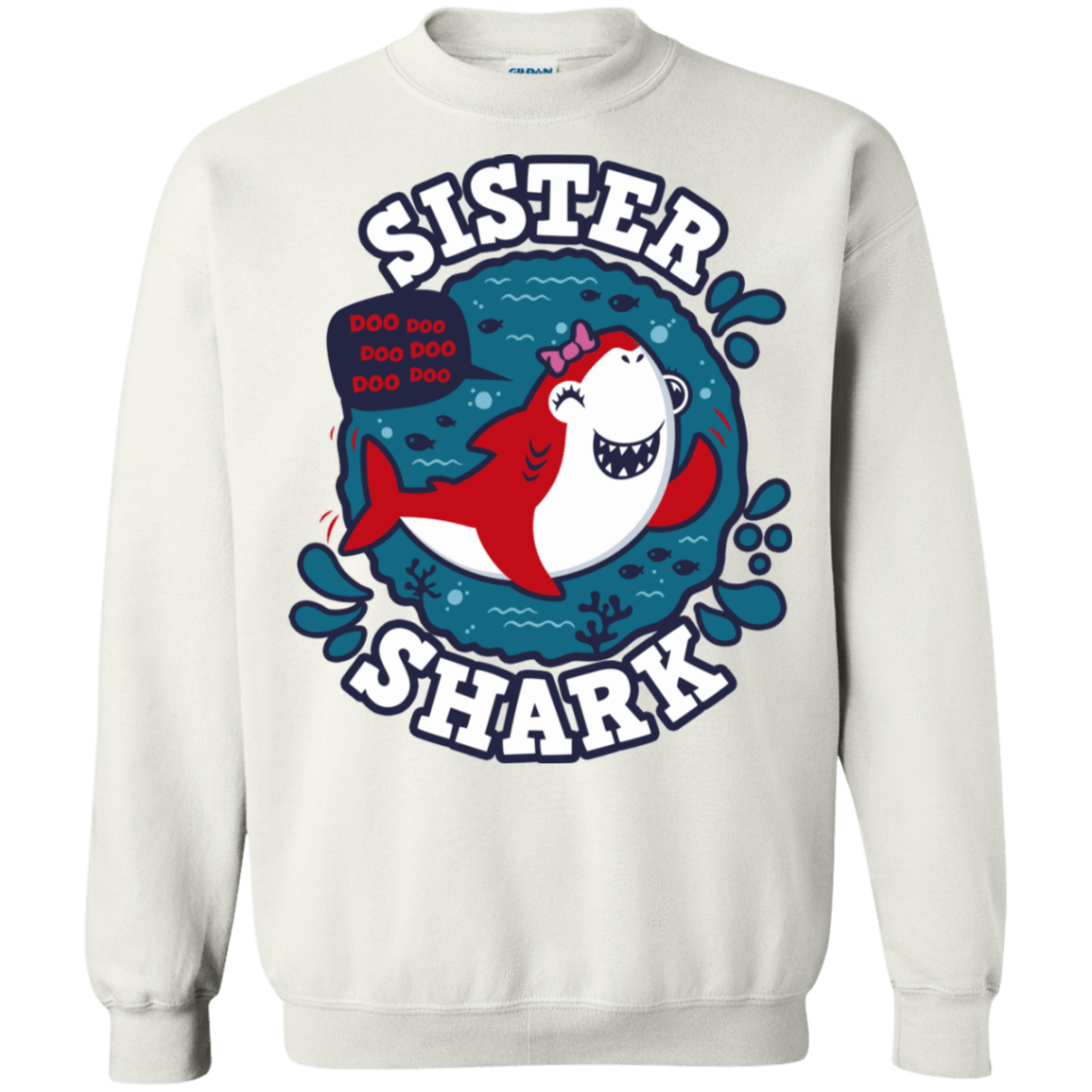 Sweatshirts White / S Shark Family trazo - Sister Crewneck Sweatshirt