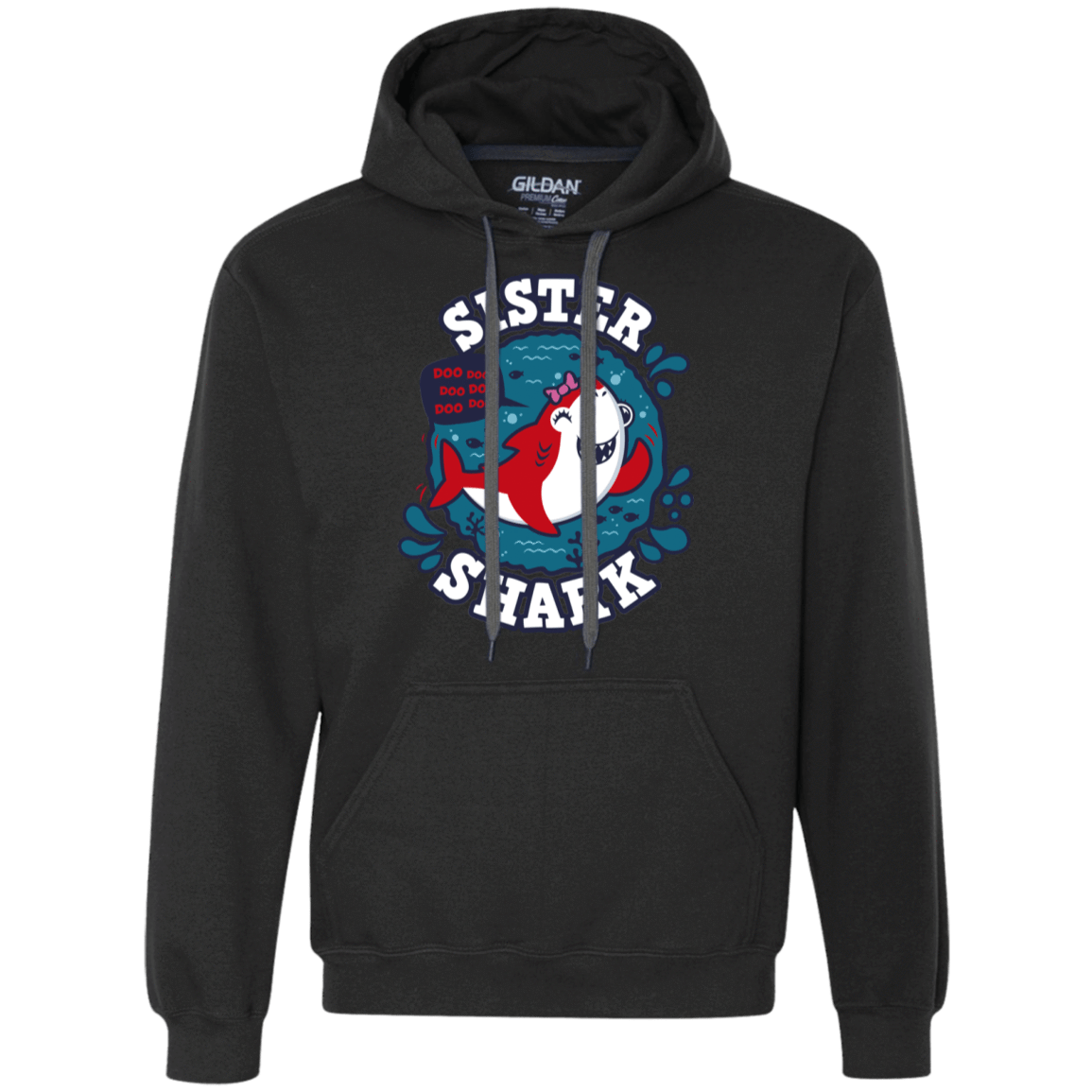 Sweatshirts Black / S Shark Family trazo - Sister Premium Fleece Hoodie