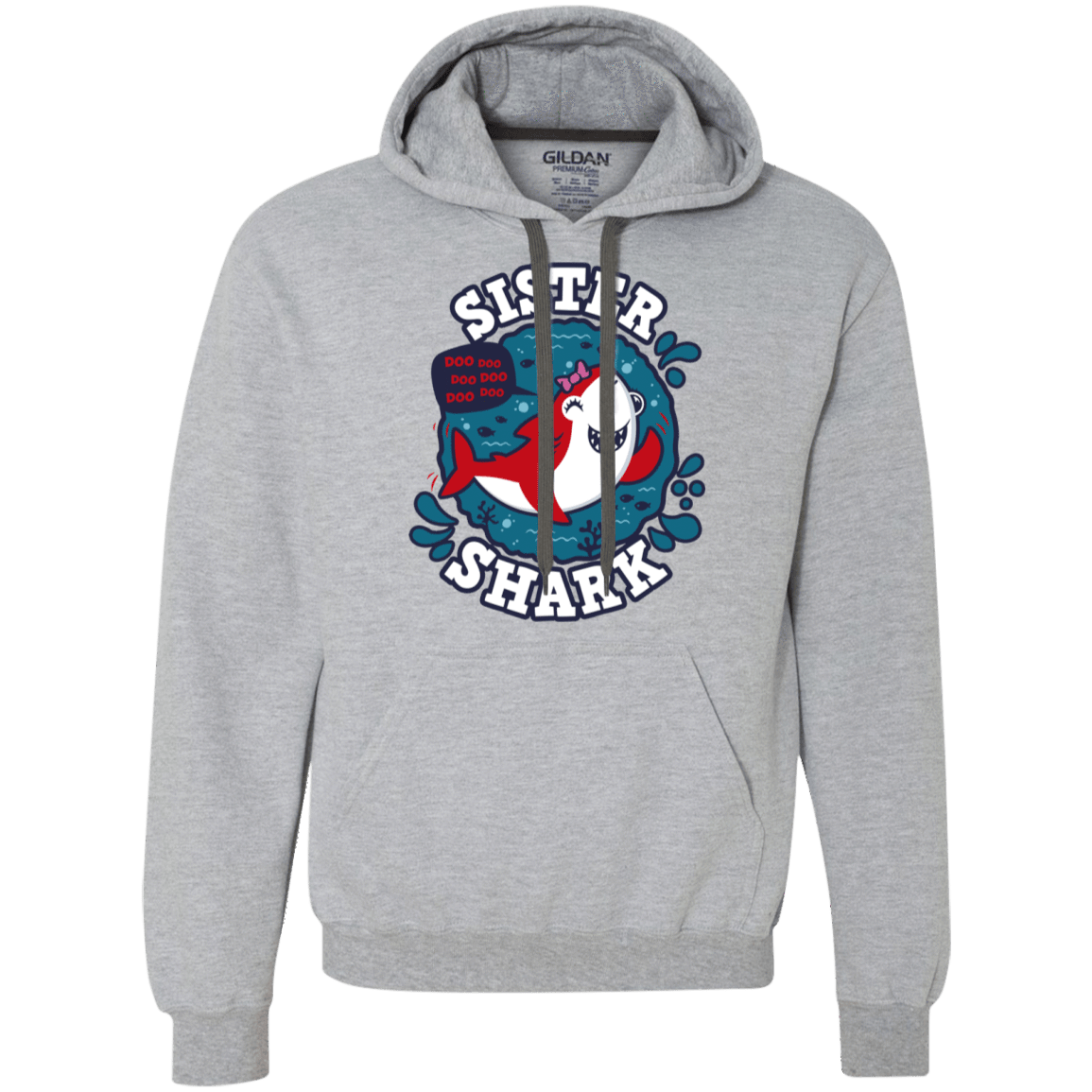 Sweatshirts Sport Grey / 2XL Shark Family trazo - Sister Premium Fleece Hoodie