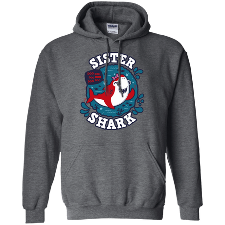 Sweatshirts Dark Heather / S Shark Family trazo - Sister Pullover Hoodie