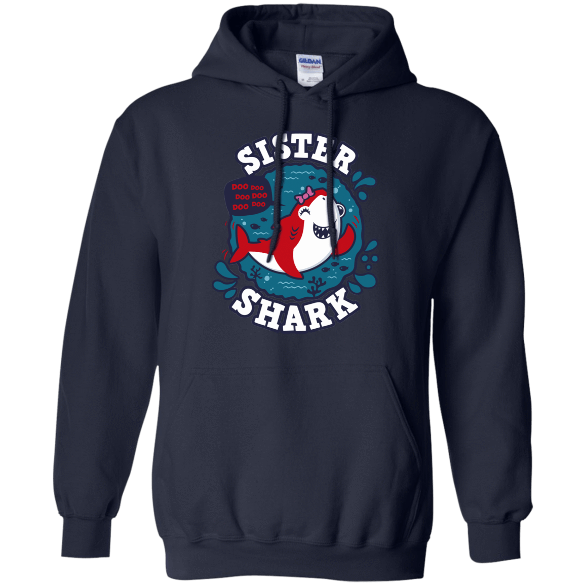 Sweatshirts Navy / S Shark Family trazo - Sister Pullover Hoodie