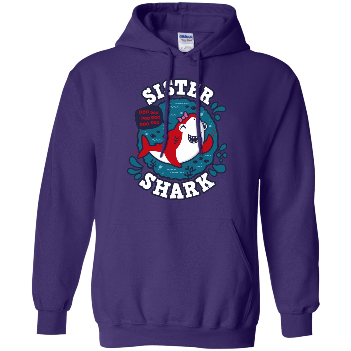 Sweatshirts Purple / S Shark Family trazo - Sister Pullover Hoodie