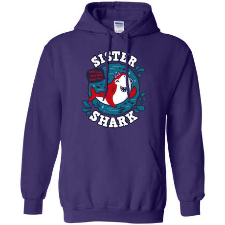 Sweatshirts Purple / S Shark Family trazo - Sister Pullover Hoodie