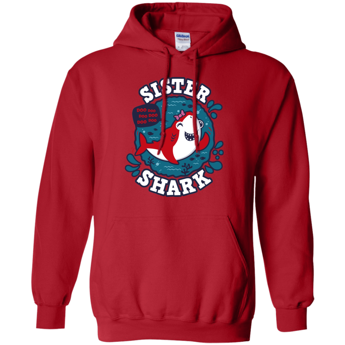 Sweatshirts Red / S Shark Family trazo - Sister Pullover Hoodie