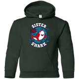 Sweatshirts Forest Green / YS Shark Family trazo - Sister Youth Hoodie