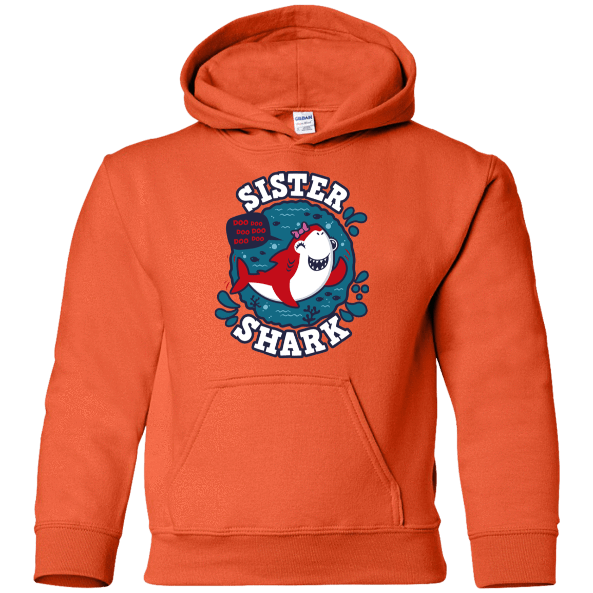 Sweatshirts Orange / YS Shark Family trazo - Sister Youth Hoodie