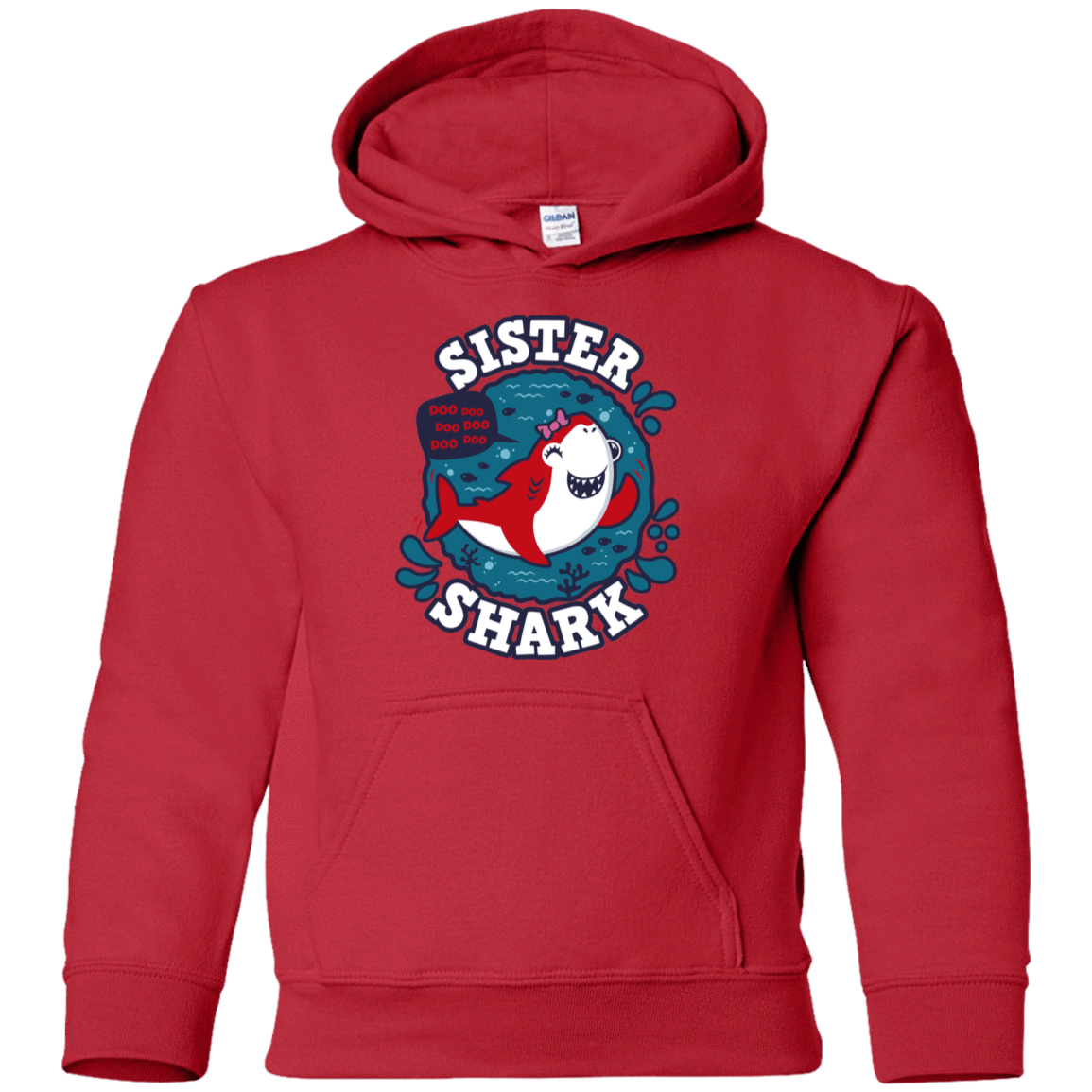 Sweatshirts Red / YS Shark Family trazo - Sister Youth Hoodie