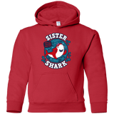 Sweatshirts Red / YS Shark Family trazo - Sister Youth Hoodie