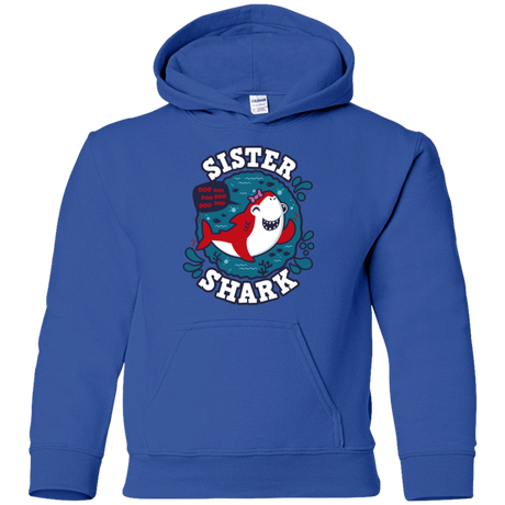 Sweatshirts Royal / YS Shark Family trazo - Sister Youth Hoodie