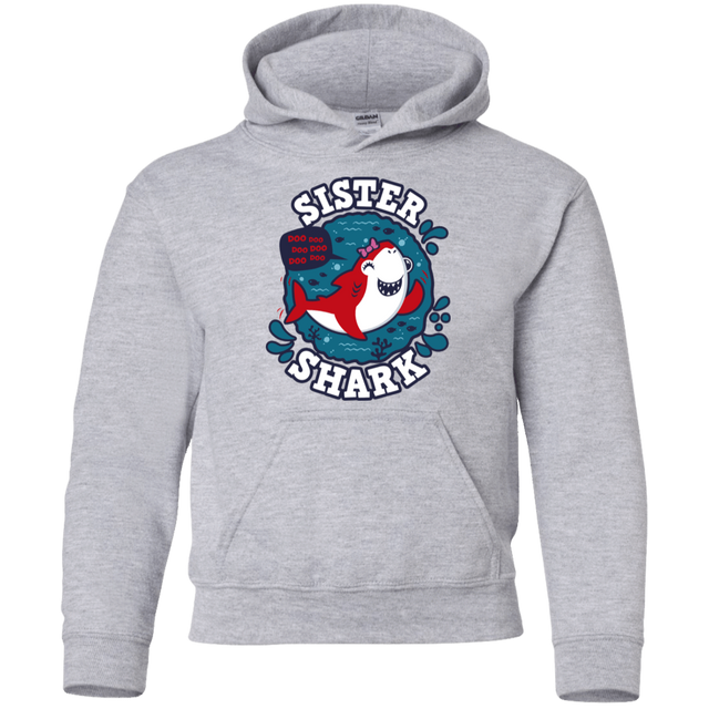 Sweatshirts Sport Grey / YS Shark Family trazo - Sister Youth Hoodie