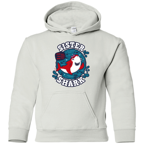 Sweatshirts White / YS Shark Family trazo - Sister Youth Hoodie