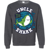 Sweatshirts Dark Heather / S Shark Family trazo - Uncle Crewneck Sweatshirt