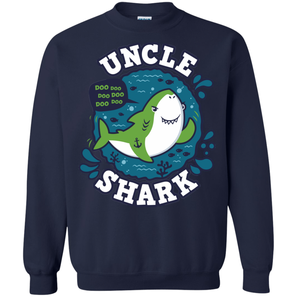 Sweatshirts Navy / S Shark Family trazo - Uncle Crewneck Sweatshirt