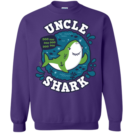 Sweatshirts Purple / S Shark Family trazo - Uncle Crewneck Sweatshirt