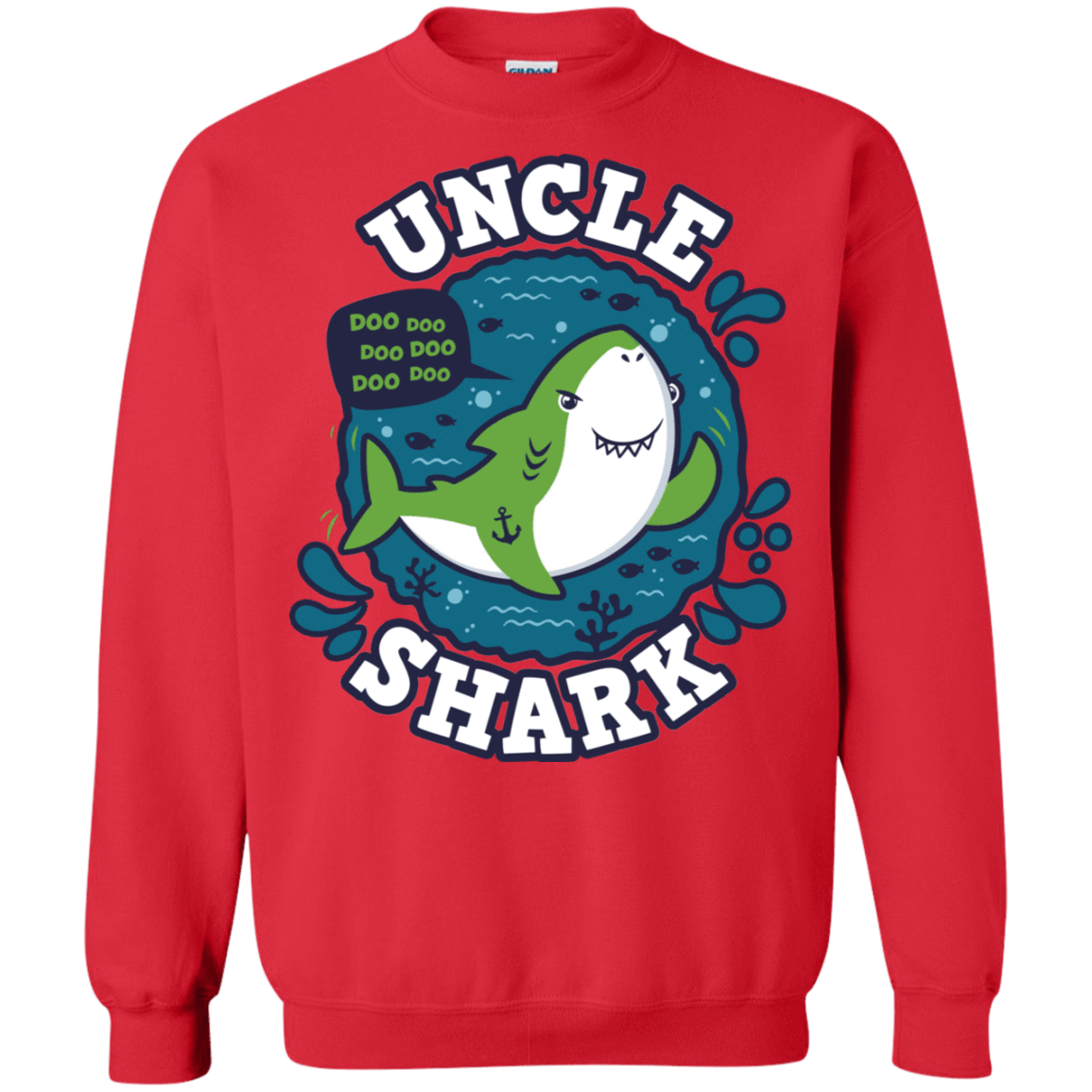 Sweatshirts Red / S Shark Family trazo - Uncle Crewneck Sweatshirt