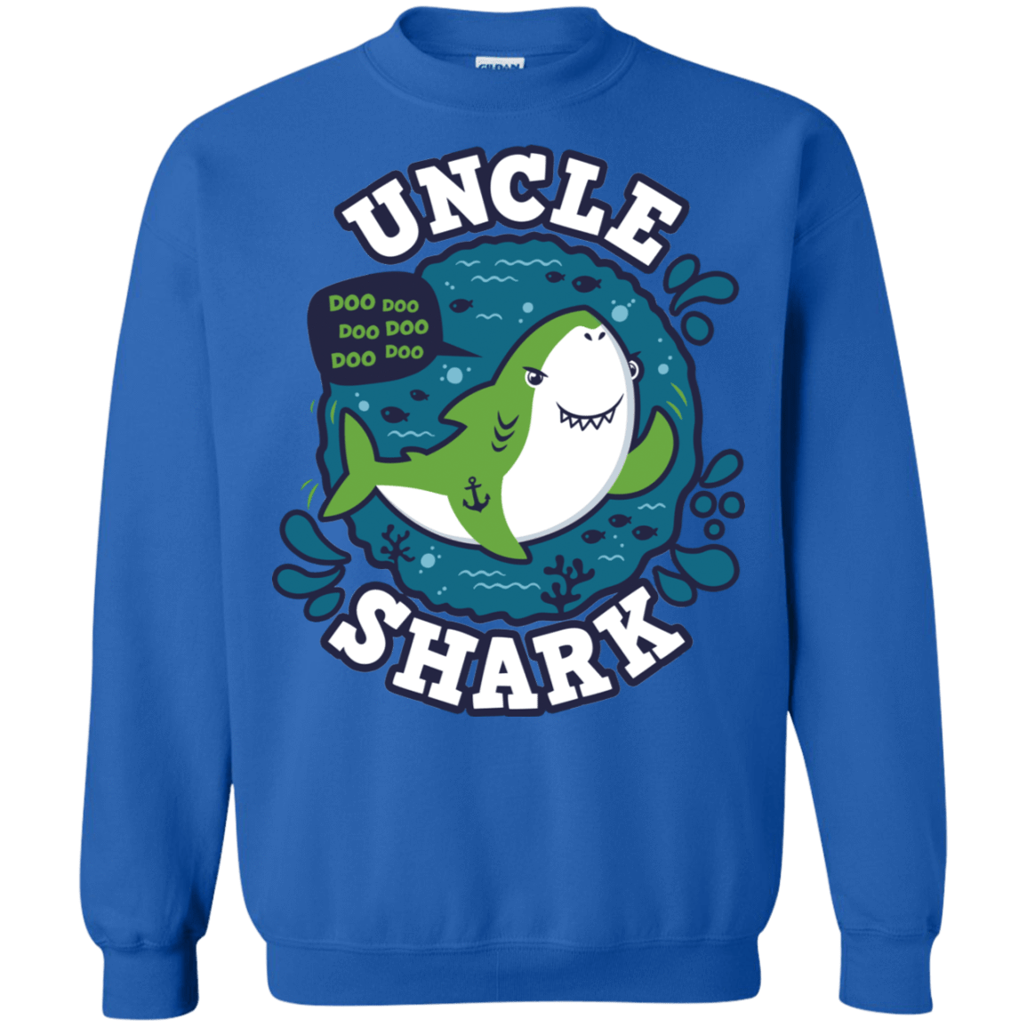 Sweatshirts Royal / S Shark Family trazo - Uncle Crewneck Sweatshirt