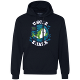 Sweatshirts Navy / S Shark Family trazo - Uncle Premium Fleece Hoodie