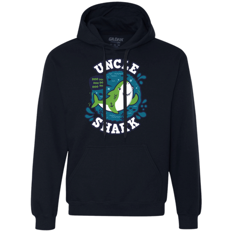 Sweatshirts Navy / S Shark Family trazo - Uncle Premium Fleece Hoodie