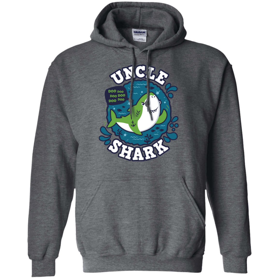 Sweatshirts Dark Heather / S Shark Family trazo - Uncle Pullover Hoodie