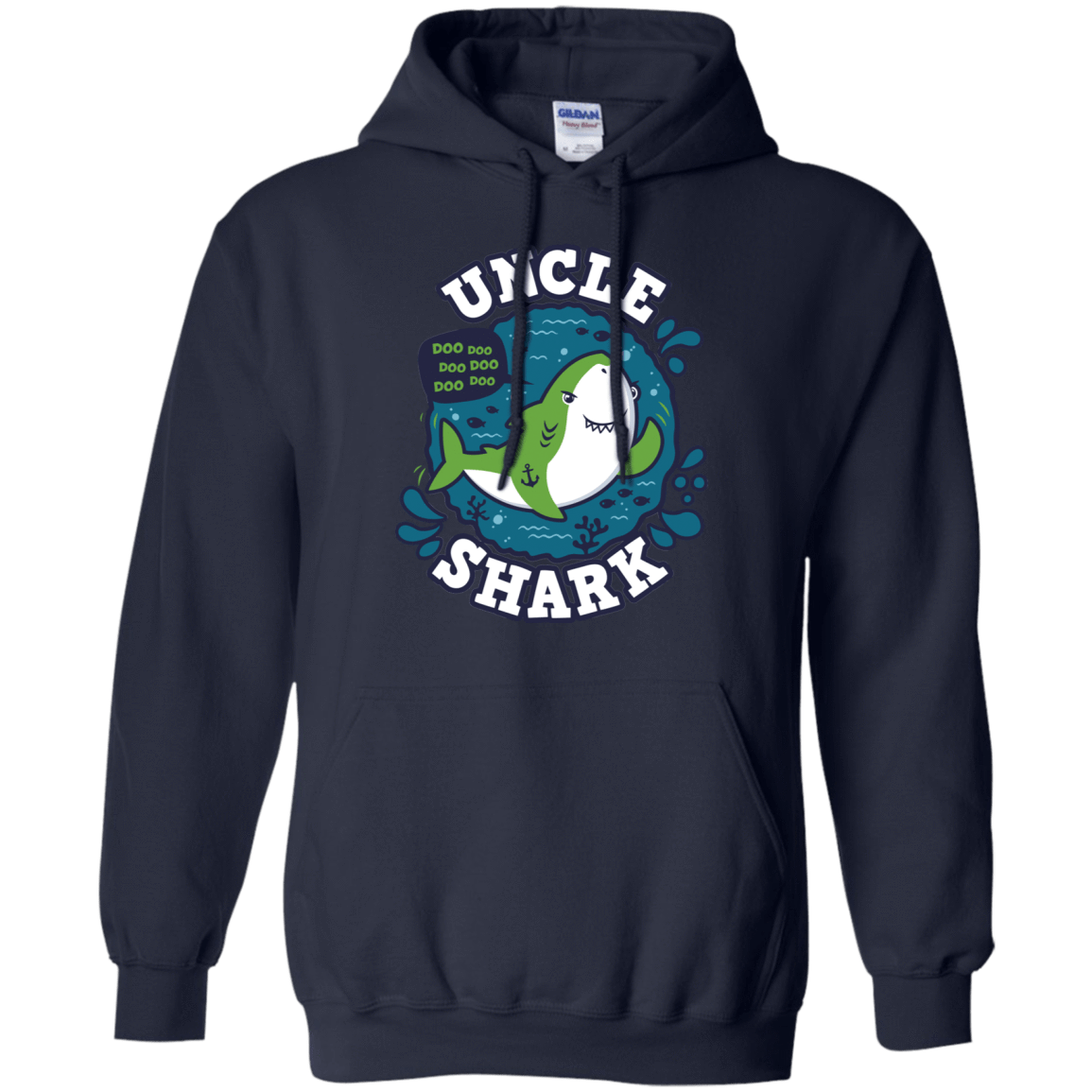 Sweatshirts Navy / S Shark Family trazo - Uncle Pullover Hoodie