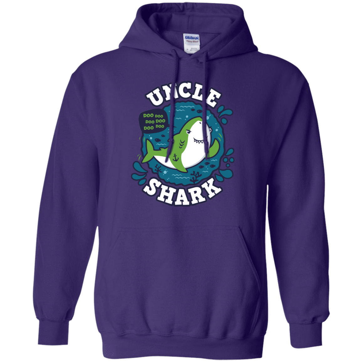 Sweatshirts Purple / S Shark Family trazo - Uncle Pullover Hoodie