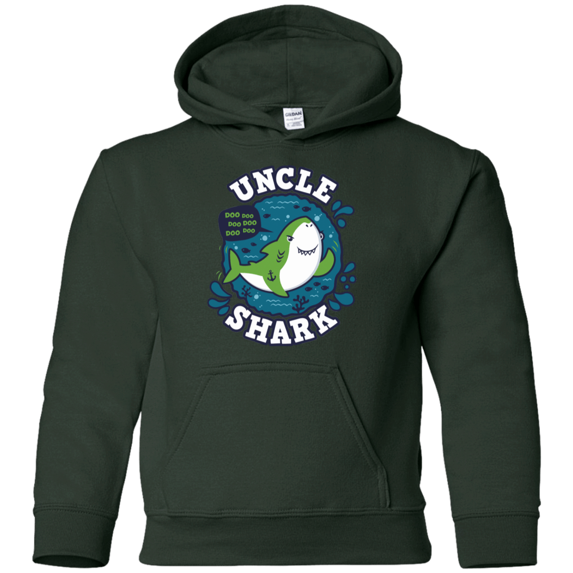 Sweatshirts Forest Green / YS Shark Family trazo - Uncle Youth Hoodie