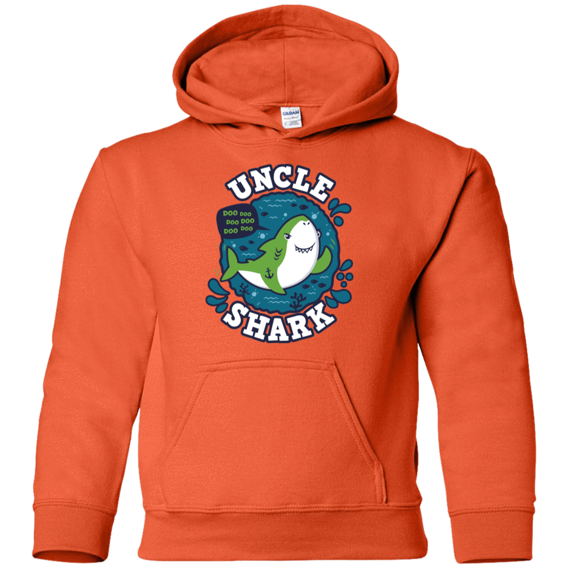 Sweatshirts Orange / YS Shark Family trazo - Uncle Youth Hoodie
