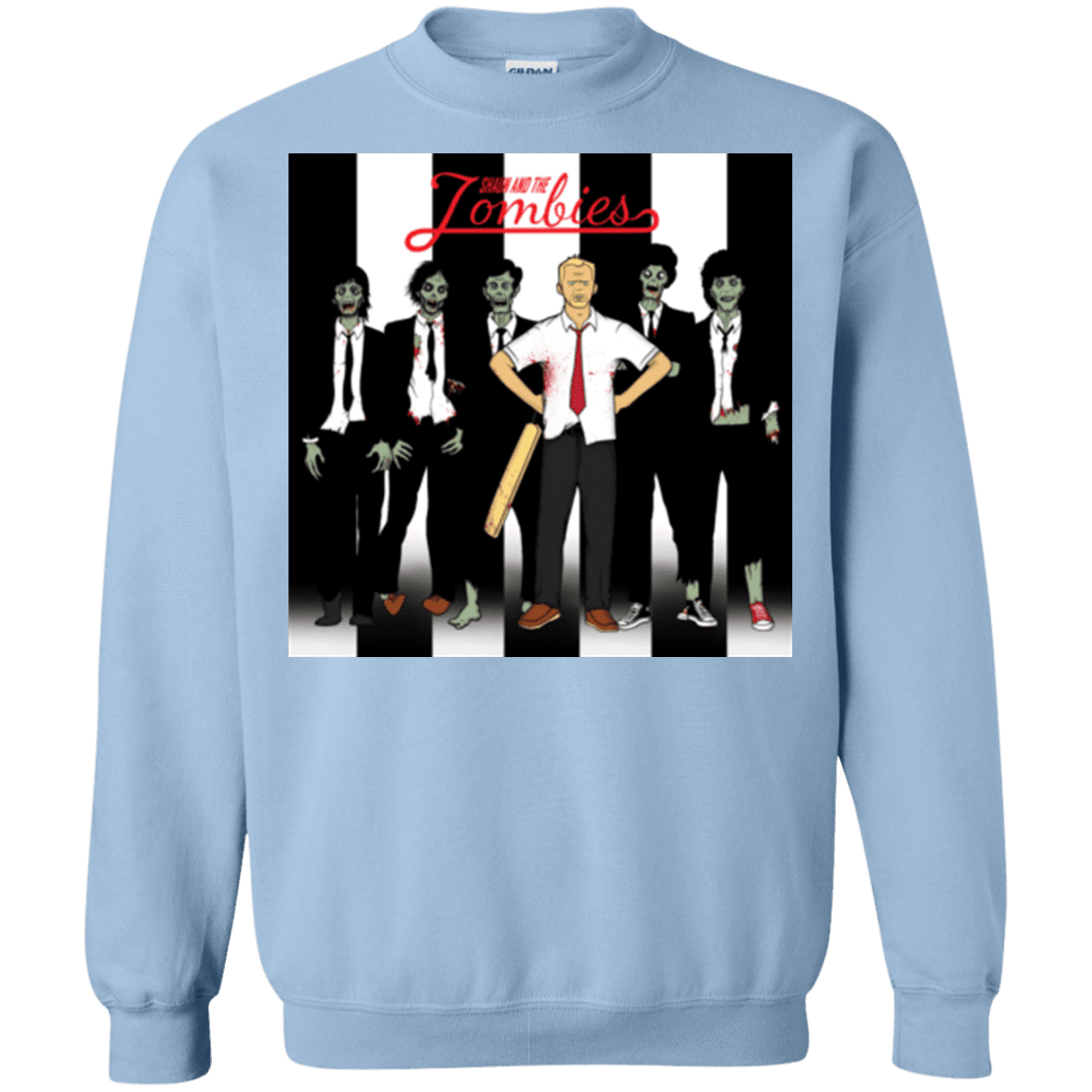 Sweatshirts Light Blue / Small Shaun and the Zombies Crewneck Sweatshirt