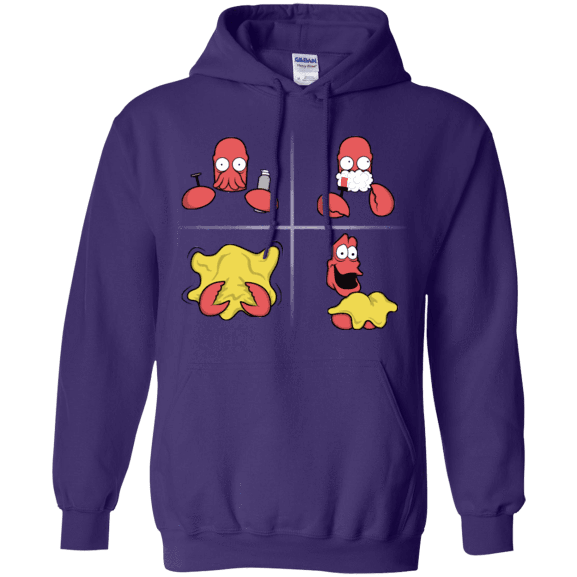 Sweatshirts Purple / S Shaving Process Pullover Hoodie