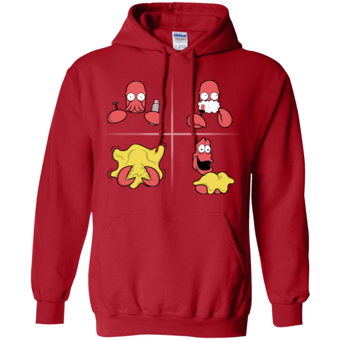Sweatshirts Red / S Shaving Process Pullover Hoodie