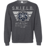 Sweatshirts Dark Heather / Small Shield Academy Crewneck Sweatshirt