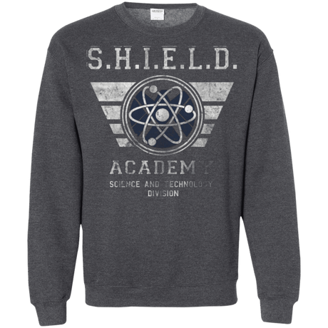 Sweatshirts Dark Heather / Small Shield Academy Crewneck Sweatshirt