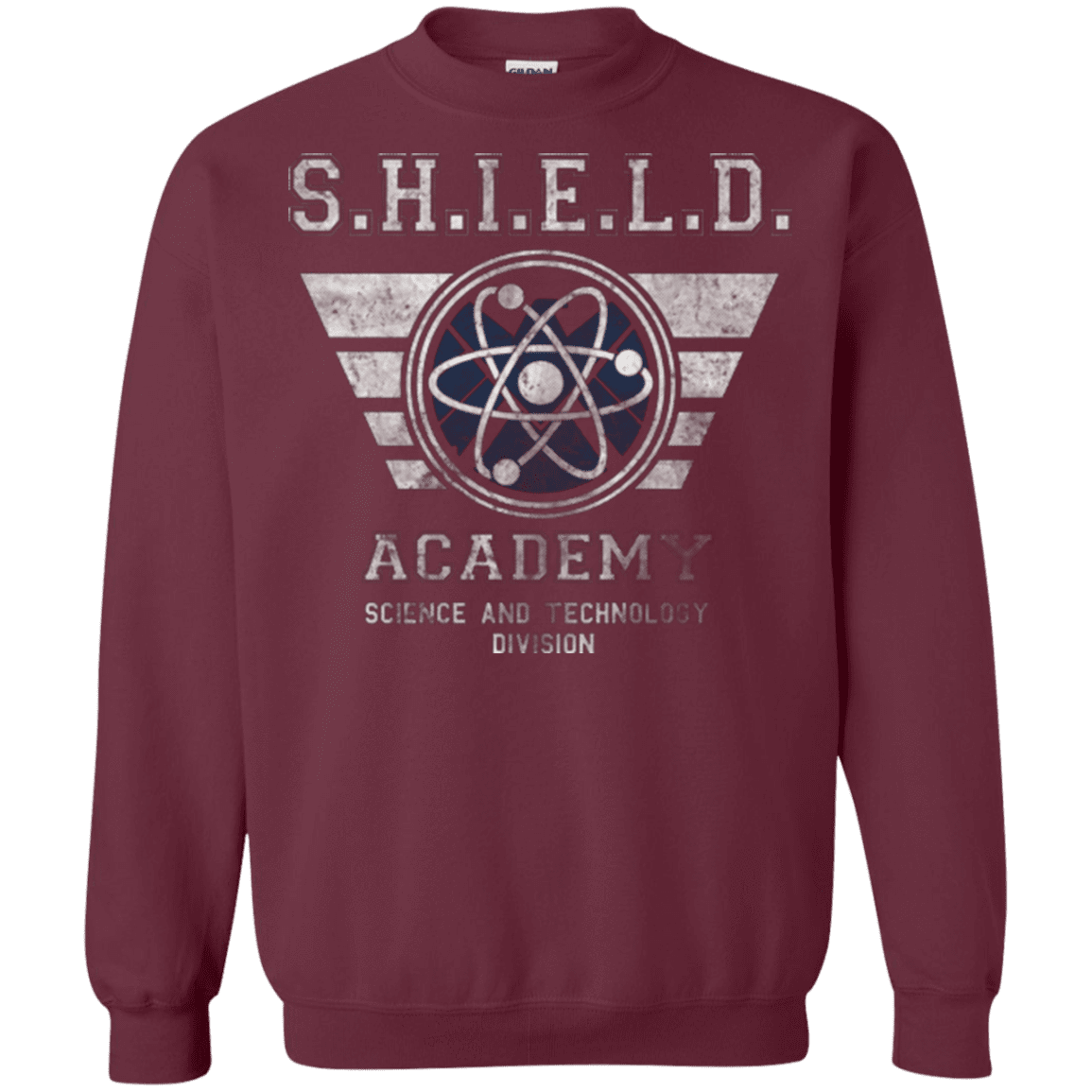 Sweatshirts Maroon / Small Shield Academy Crewneck Sweatshirt
