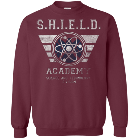 Sweatshirts Maroon / Small Shield Academy Crewneck Sweatshirt