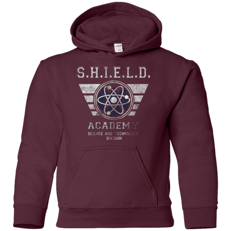 Sweatshirts Maroon / YS Shield Academy Youth Hoodie